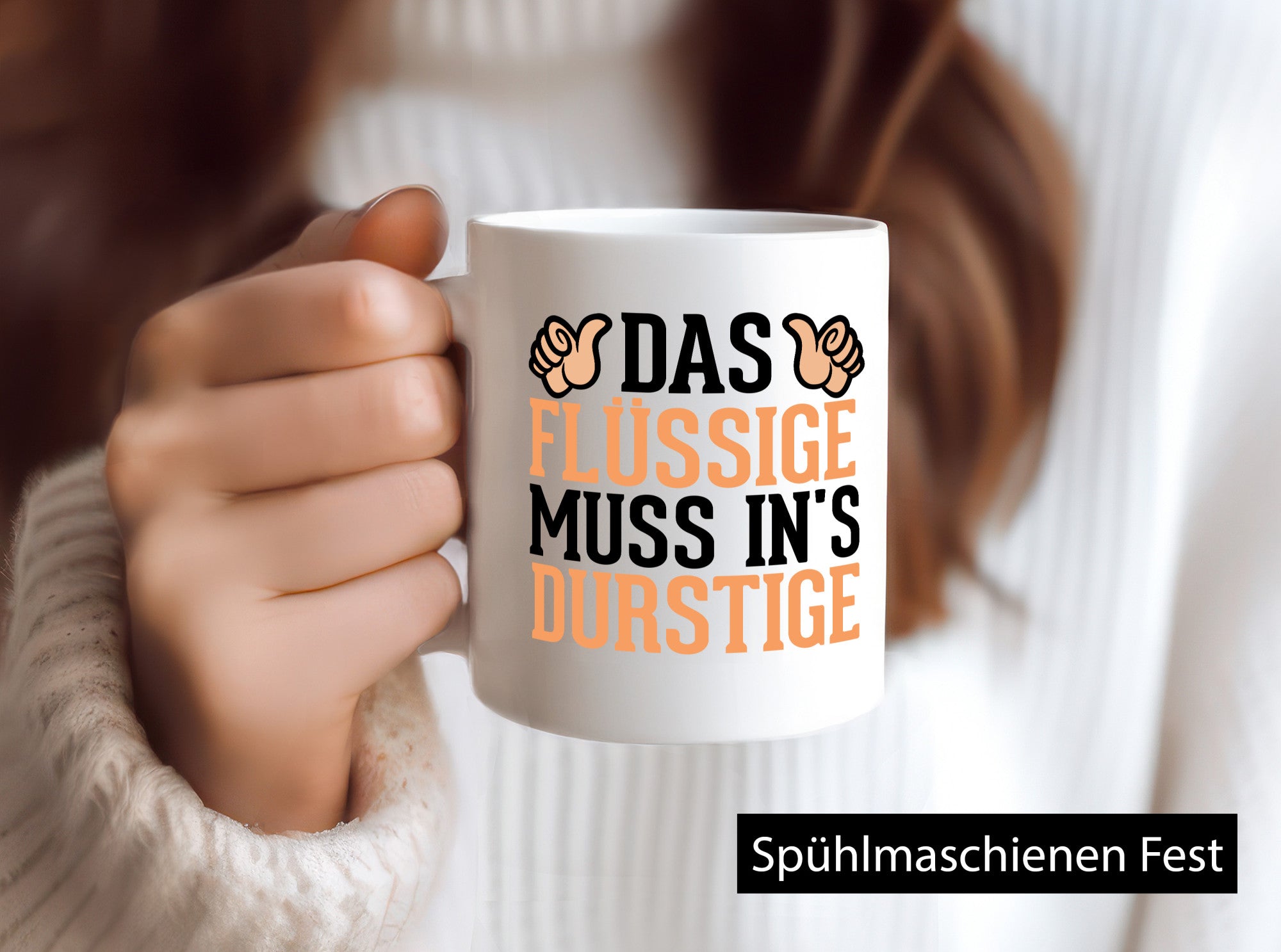 Das Flüssige muss ins Durstige | Feiern Alkohol Party lustig Humor Geschenkidee