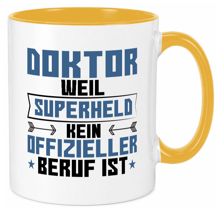 Superheld Doktor | Doktorand Doktortitel lustiger Spruch Geschenk Humor Tasse