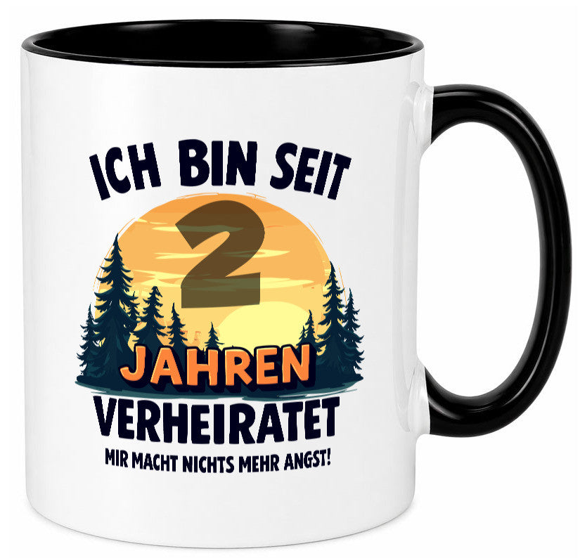 Ich bin Verheiratet | 2. Hochzeitstag Ehepaar lustiger Spruch Geschenk Humor Tasse