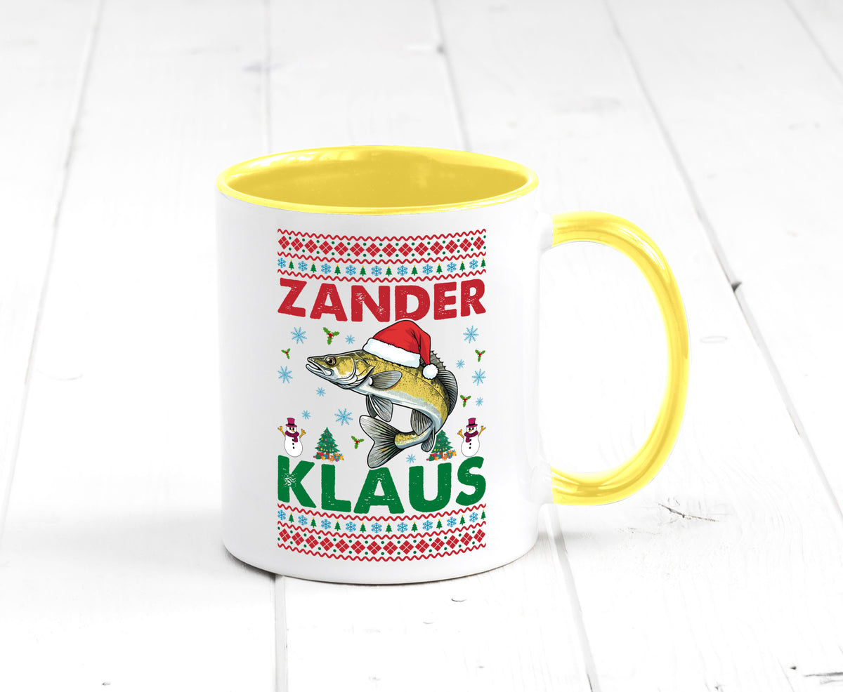 Zander Klaus | Ugly Christmas Angler Angeln v2 Geschenk Humor Geschenkidee Tasse