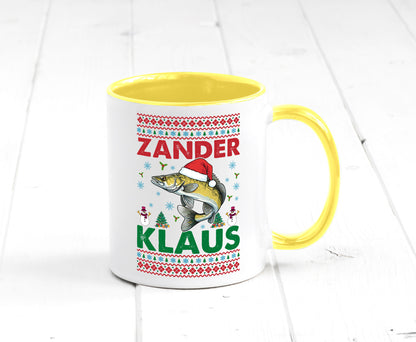 Zander Klaus | Ugly Christmas Angler Angeln v2 Geschenk Humor Geschenkidee Tasse
