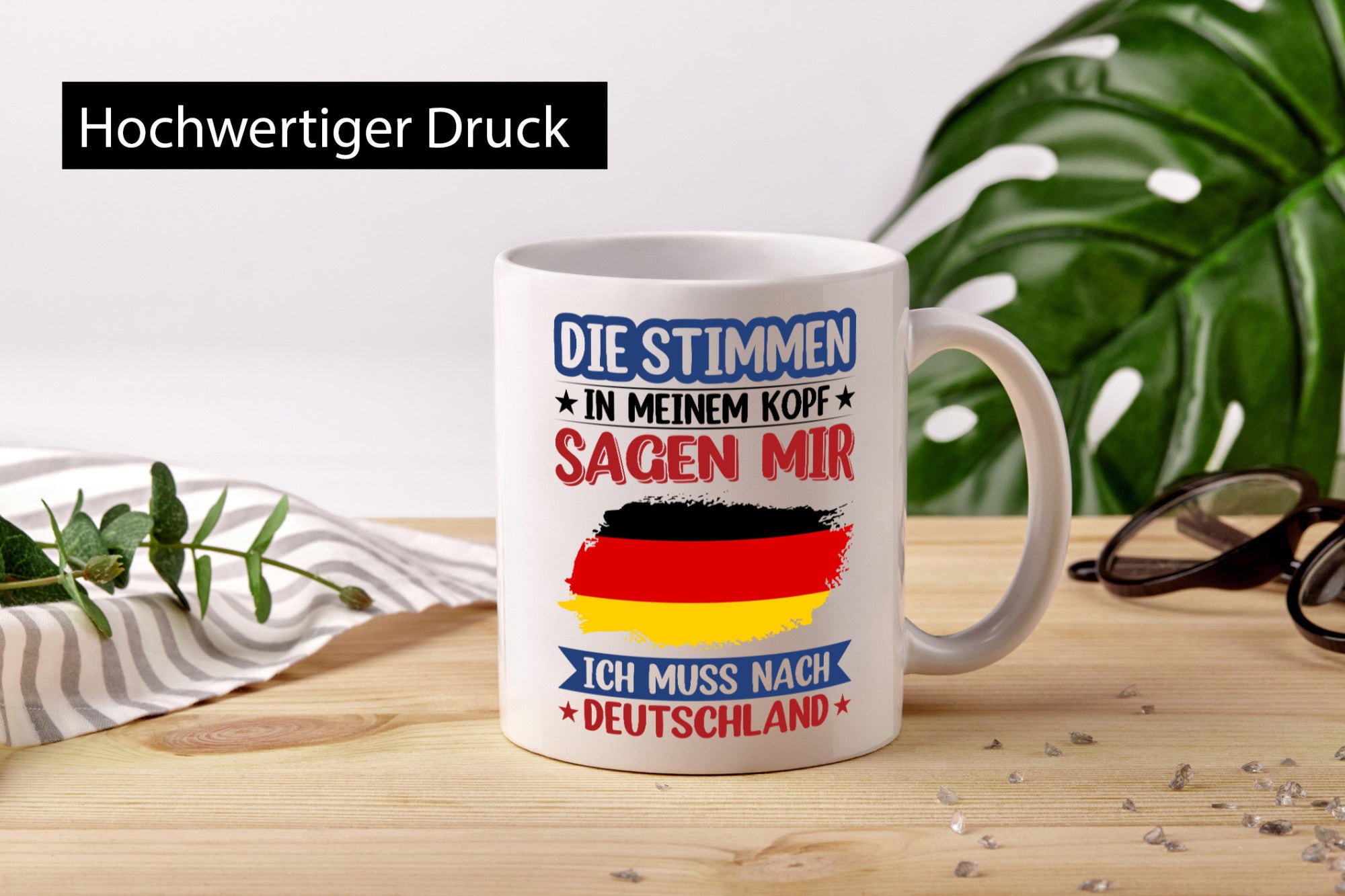 Deutschland | Urlaub Stimmen in meinem Kopf Traumland Humor Geschenkidee Tasse