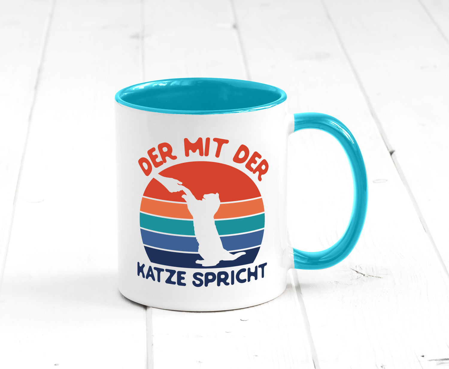 Der mit Katze Spricht | Katzenliebhaber Humor Tierliebhaber Geschenkidee Tasse