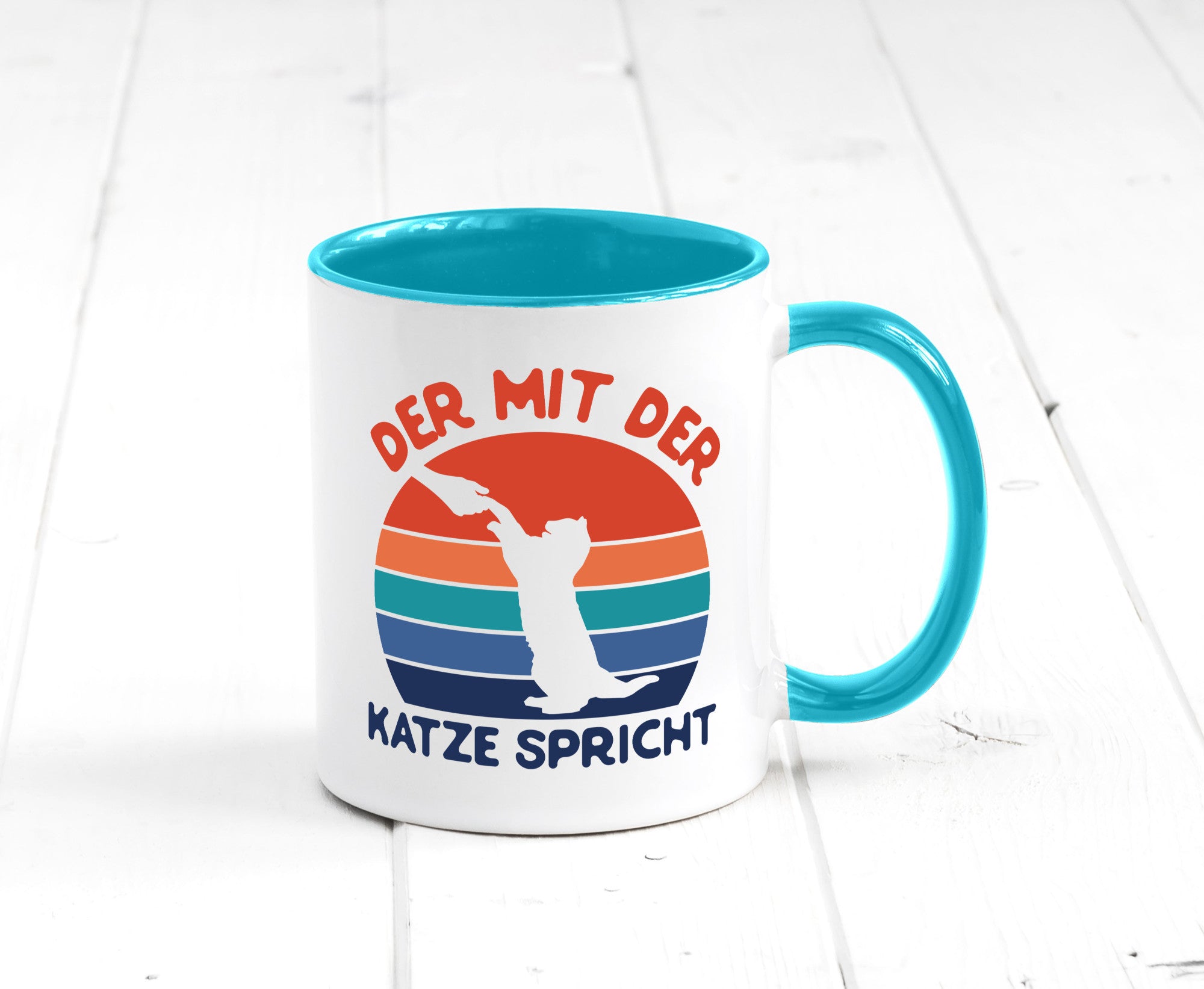 Der mit Katze Spricht | Katzenliebhaber Humor Tierliebhaber Geschenkidee Tasse