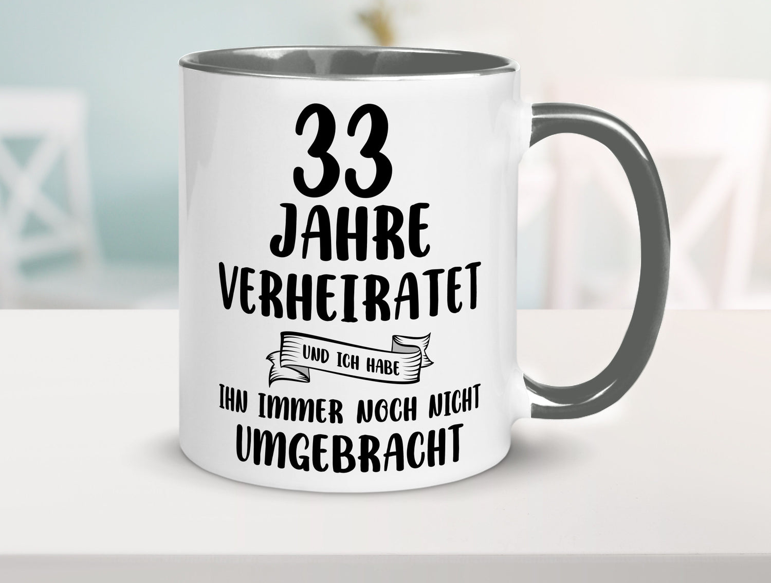 33 Jahre Verheiratet, immer noch am Leben! lustiger Spruch Geschenk Humor