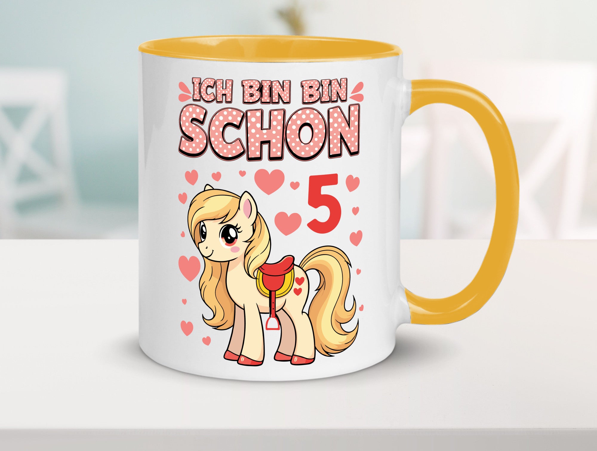 5. Geburtstag | 5 Jahre Mädchen Reiten Pony Humor Geschenkidee Tasse