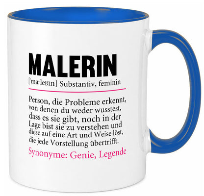 Malerin | Spruch Beruf lustig Malerinnen Humor Arbeit Kollegen Büro