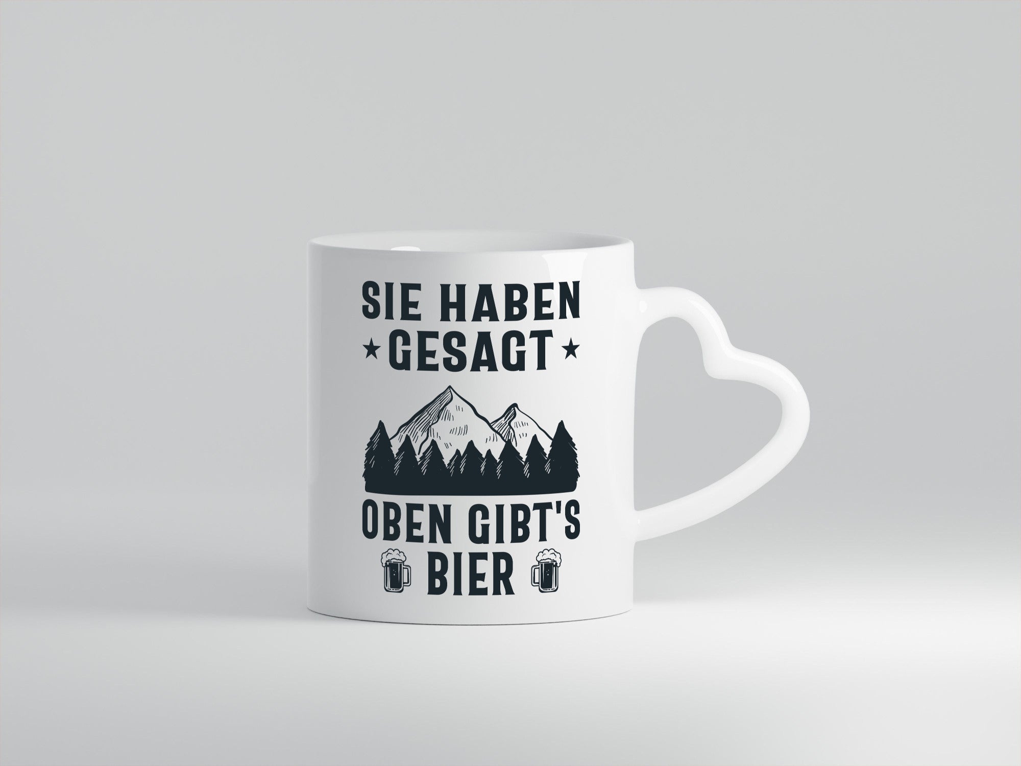 Oben gibts Bier | Bierliebhaber Wandern Berge Laufen lustiger Spruch Geschenk
