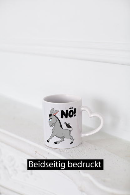 Nö | Sturer Esel hab kein bock lustig Humor Geschenkidee Geschenk Tasse