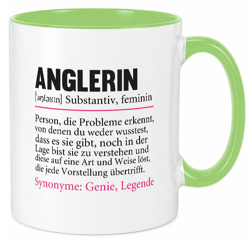Anglerin | Spruch Angeln Fischerin Beruf Humor Arbeit Kollegen Büro