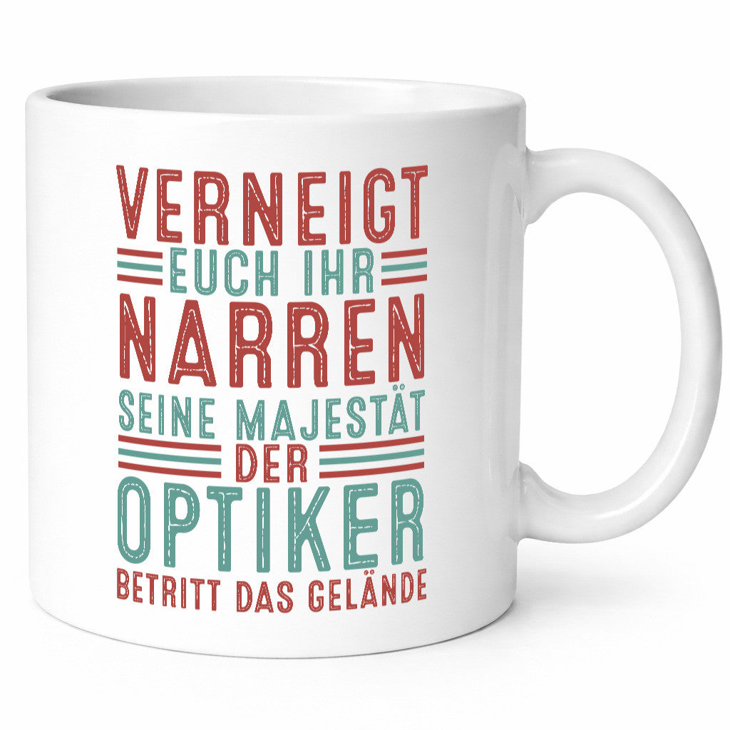 Verneigt euch: Optiker | Augenoptiker Geschenkidee Humor Tasse