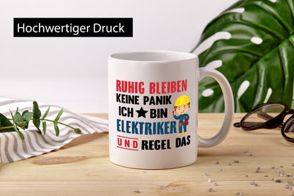 Ruhig bleiben keine Panik ich bin elektriker und regel das Humor Geschenkidee