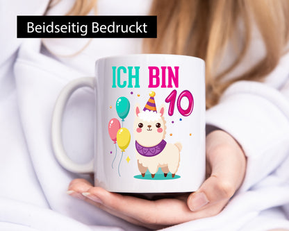 10. Geburtstag | 10 Jahre Lama Alpaka lustig Geschenkidee Geschenk Tasse