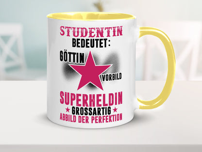 Bedeutung von Studentin | Uni Studium Universität Geschenkidee Humor Tasse