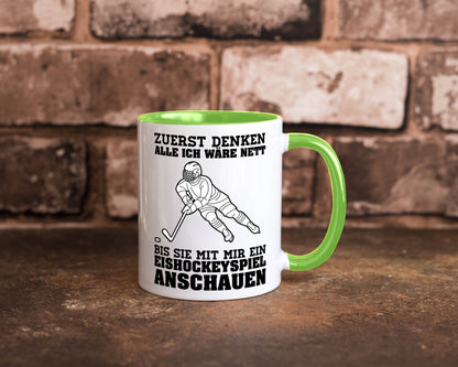 Eishockeyspiel | Eishockeyfan Tasse Eishockeyspieler Humor Geschenkidee