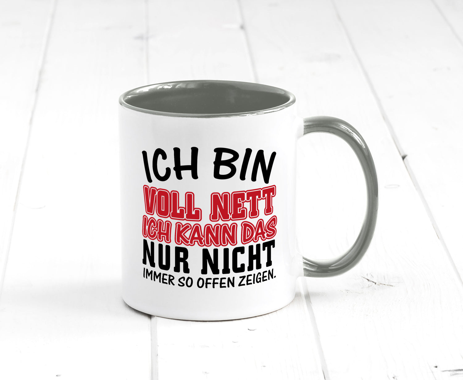 Ich bin voll nett Geschenkidee Humor Tasse