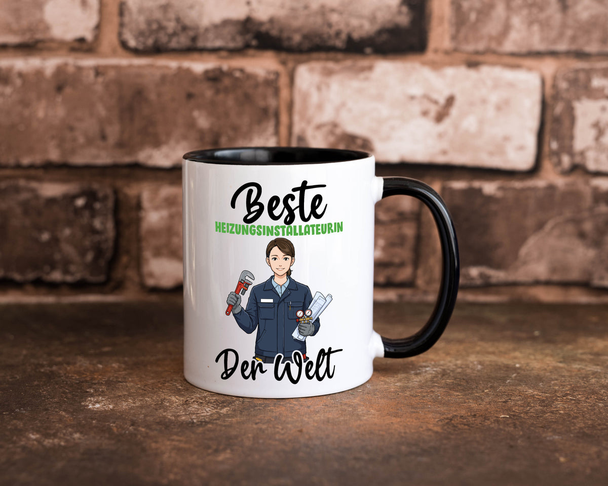 Beste Heizungsinstallateurin | Heizung v2 lustiger Spruch Geschenk Humor Tasse