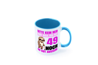 49. Geburtstag | Bitte kein neid Faultier 49 Jahre Humor Geschenkidee Tasse