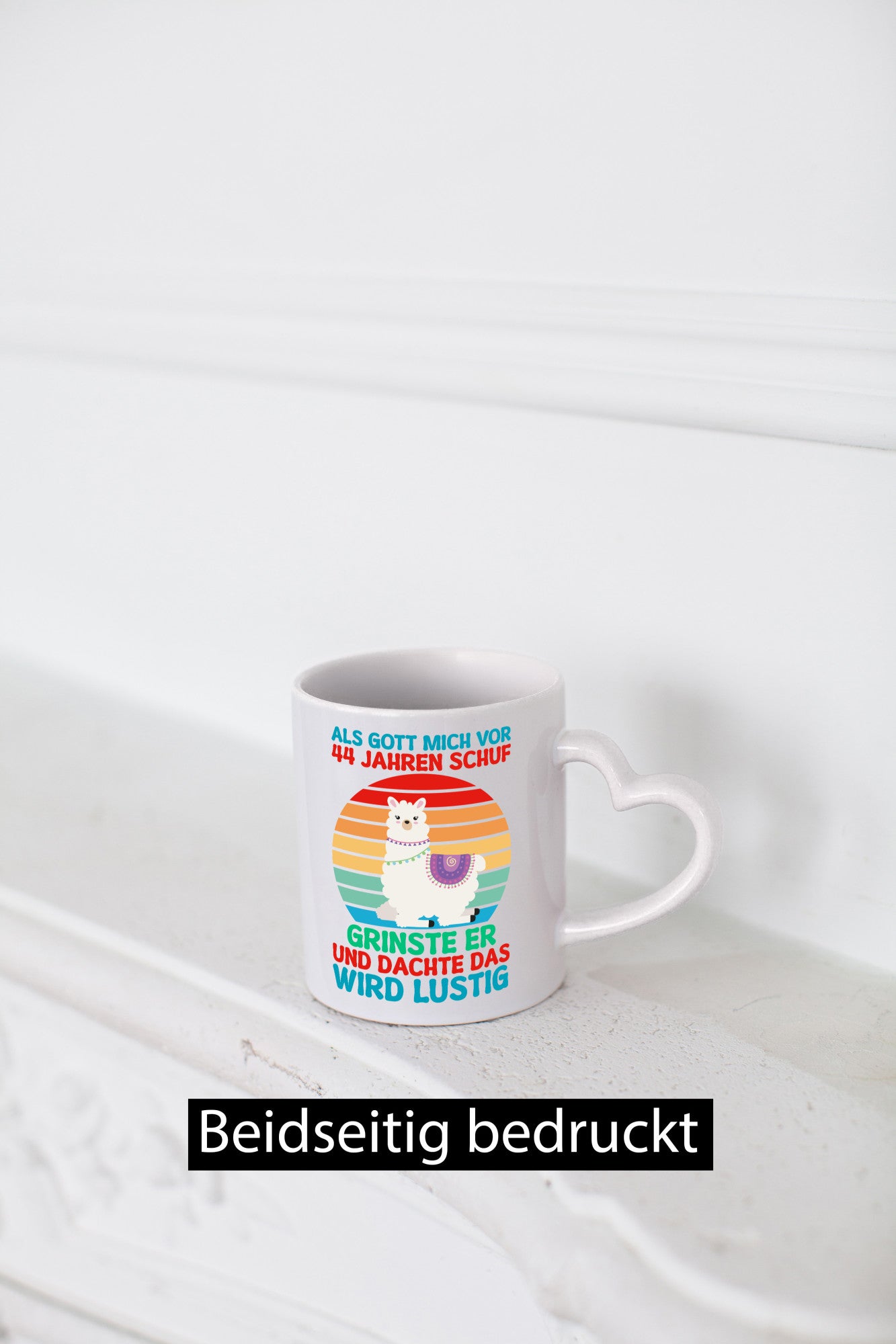 44. Geburtstag | 44 Jahre Gut Schuf mich Lama v2 Geschenkidee Humor Tasse