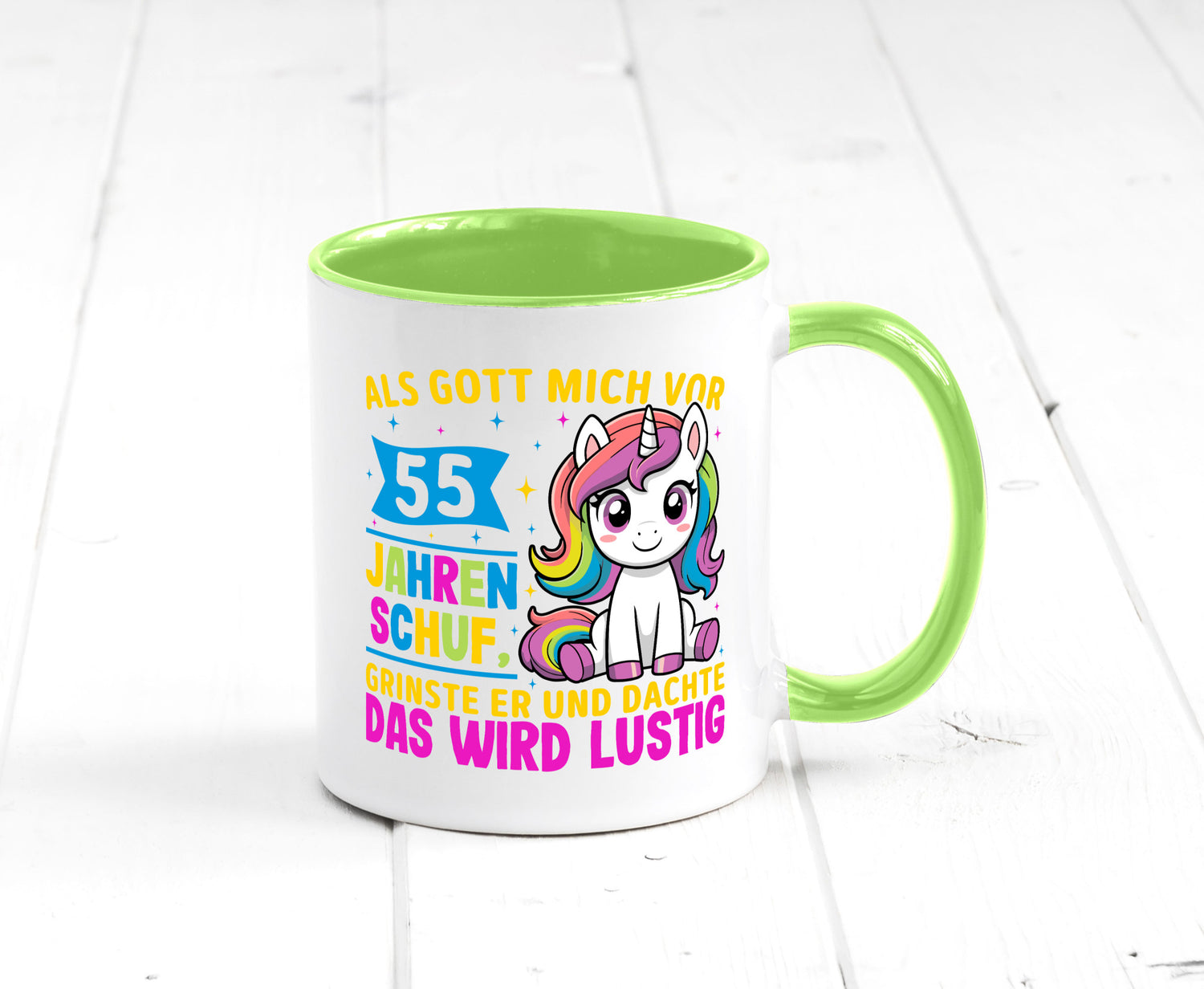 55. Geburtstag | Als Gott mich schuf 40 Jahre v2 lustiger Spruch Geschenk