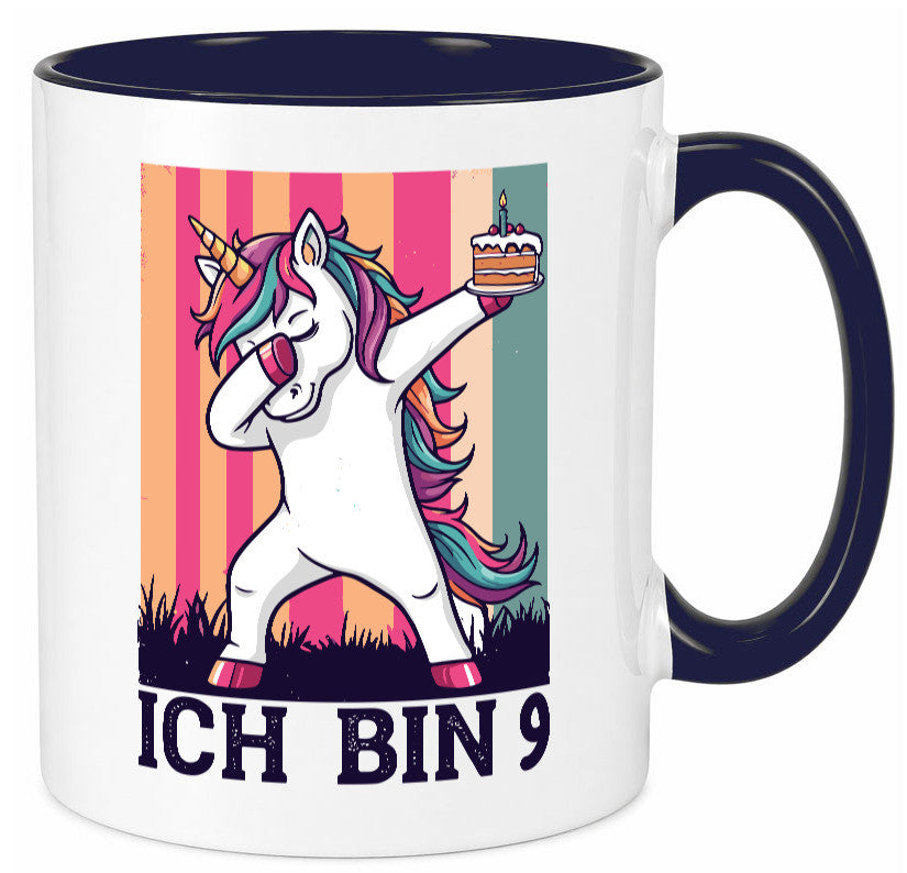 9 Geburtstag | Einhorn Damping Mädchen Humor Geschenkidee Tasse