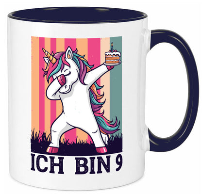 9 Geburtstag | Einhorn Damping Mädchen Humor Geschenkidee Tasse