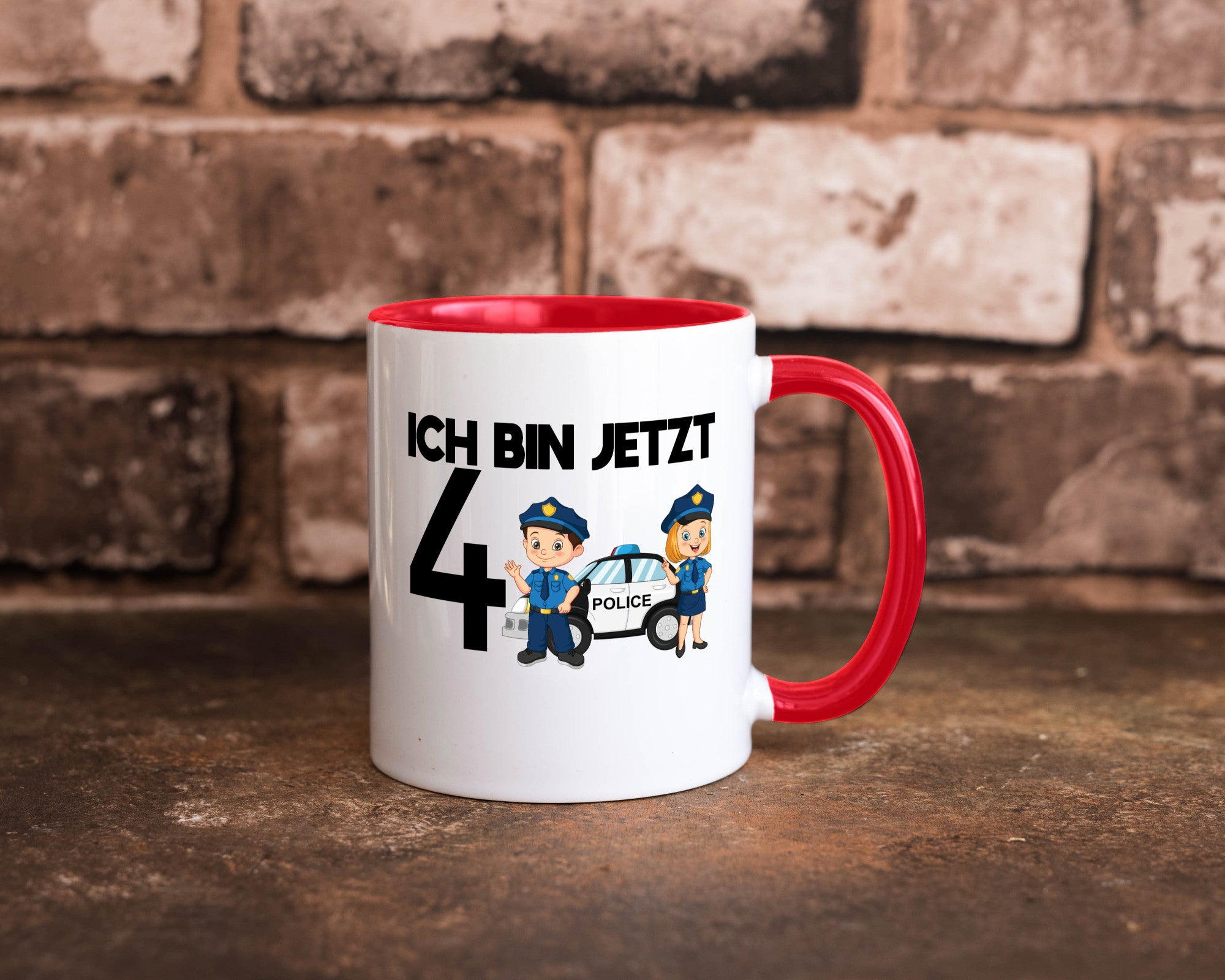 Ich bin jetzt 4 | Polizei 4. Geburtstag Jähriger Geschenk Geschenkidee lustiger