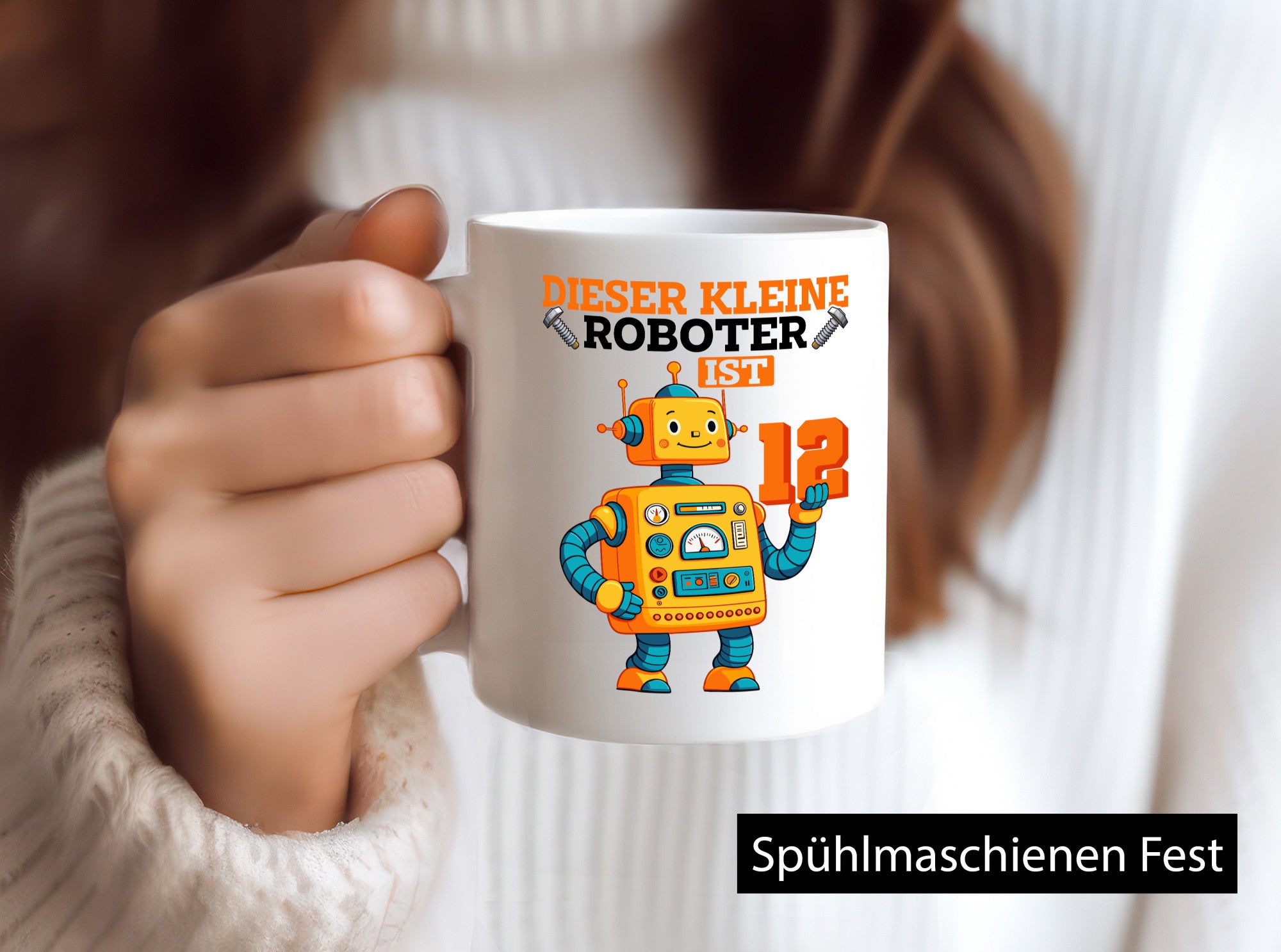 12. Geburtstag | 12 Jahre Roboter Junge Humor Geschenkidee Tasse