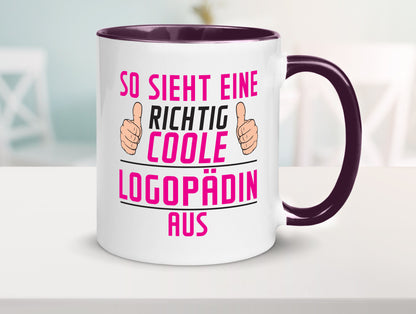 Richtig Coole Logopädin | Sprachtherapie Humor Geschenkidee Tasse