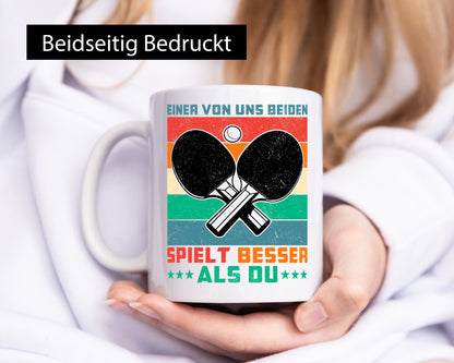 Einer von uns beiden spielt besser | Tennis Tischtennis lustig Humor