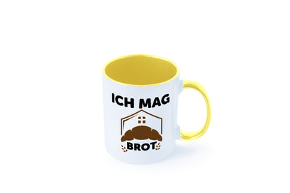 Ich mag Brot | Bäcker backen lustiger Spruch Geschenk Humor Geschenkidee Tasse