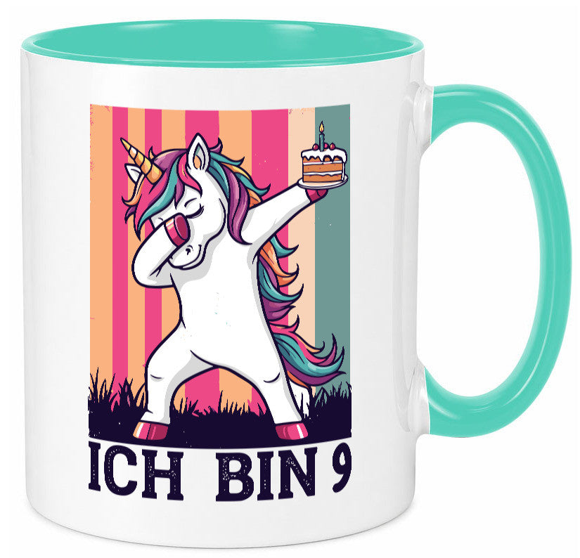 9 Geburtstag | Einhorn Damping Mädchen Humor Geschenkidee Tasse