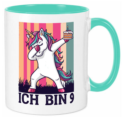 9 Geburtstag | Einhorn Damping Mädchen Humor Geschenkidee Tasse