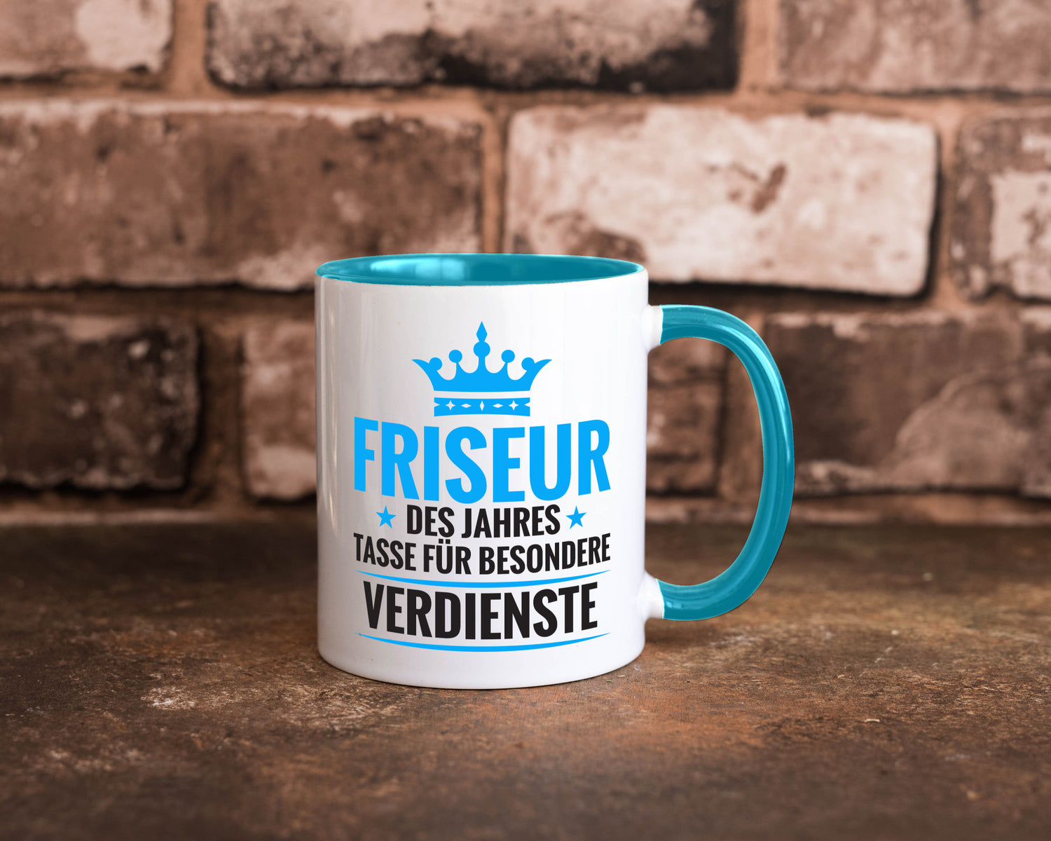 Besonderer Verdienst: Friseur | Frisör Geschenkidee Humor Tasse