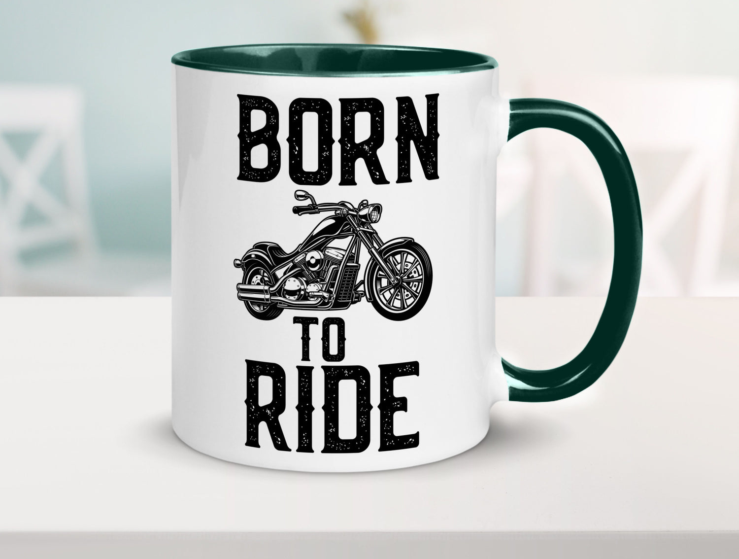 Born to ride | Biker Tasse Motorradfahrer Motorrad lustiger Spruch Geschenk
