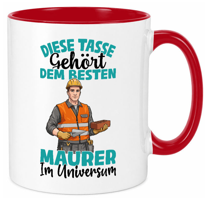 Im Universum: Maurer | Bau Handwerker Geschenkidee Humor Tasse
