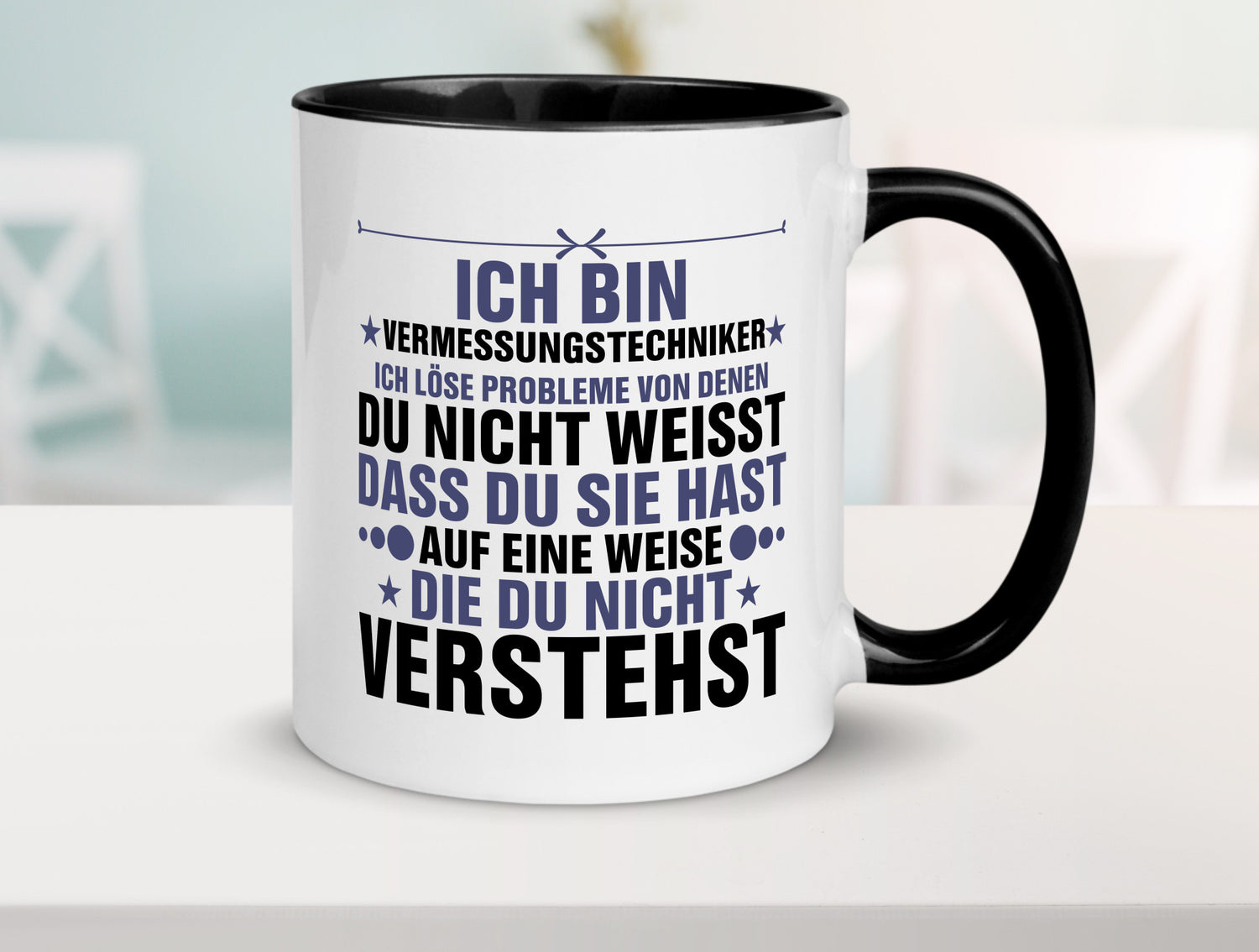 Löse Probleme: Vermessungstechniker | Techniker Humor Geschenkidee Tasse