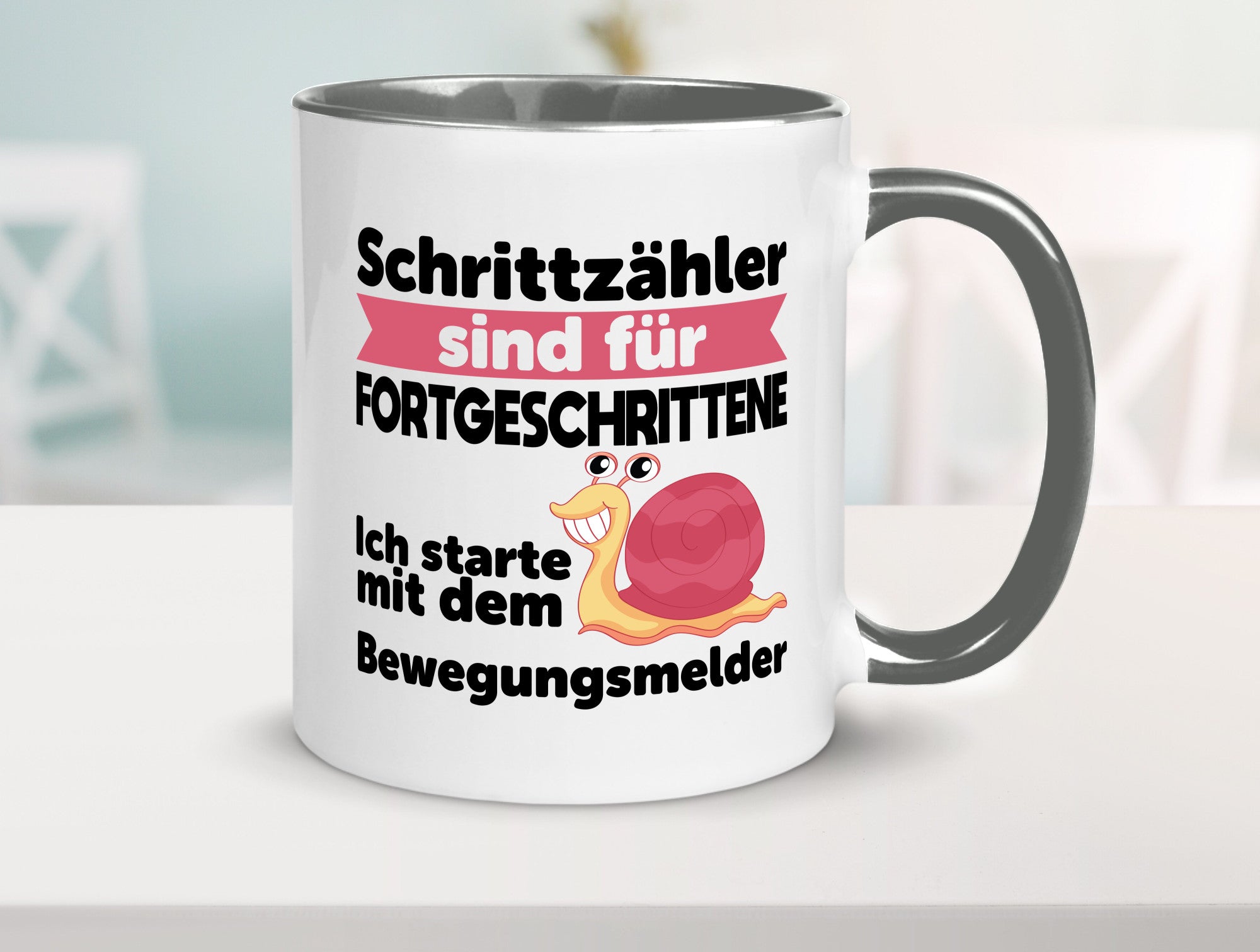 Schrittzähler Fortgeschrittene, Bewegungsmelder | Schnecke Geschenk Humor