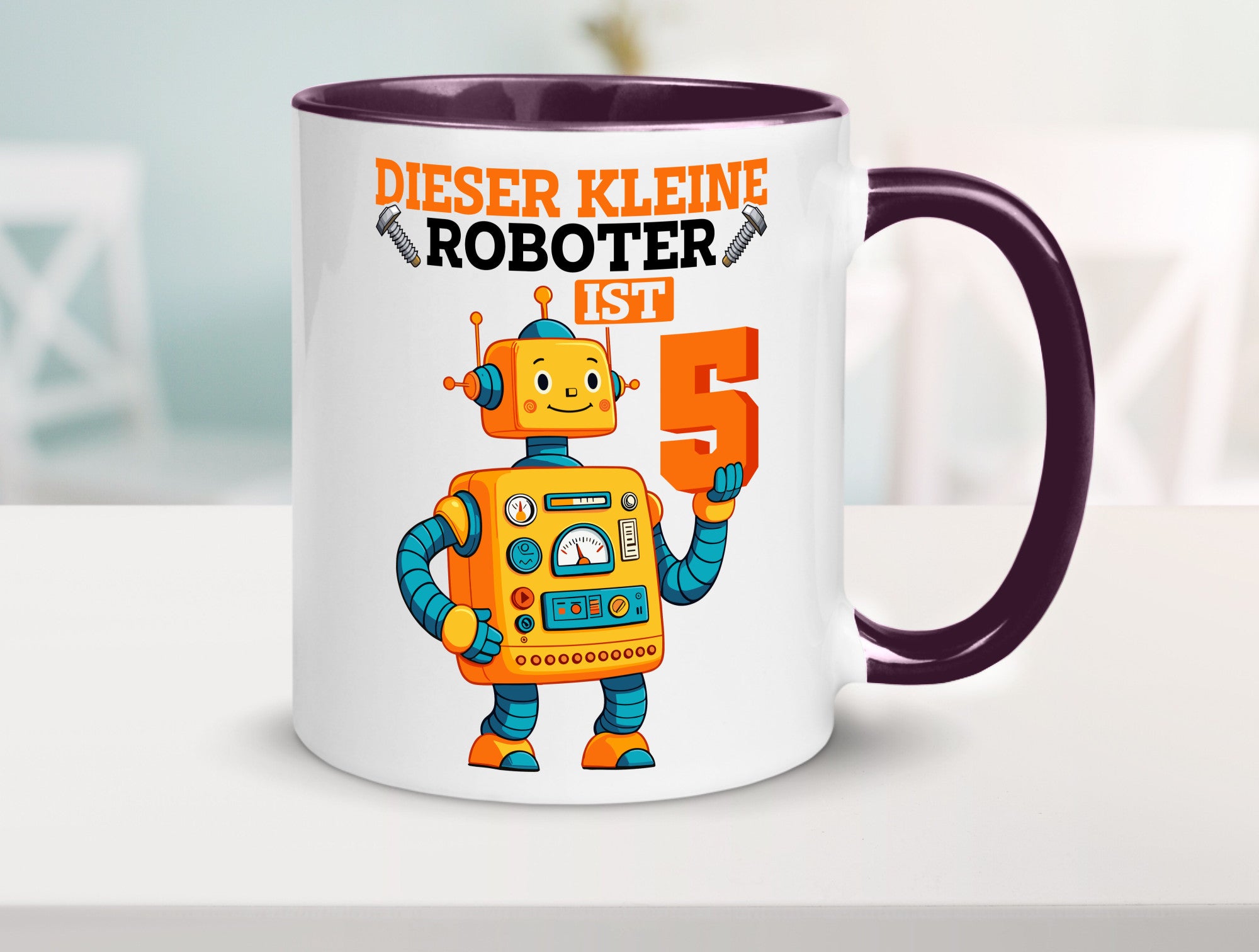 5. Geburtstag | 5 Jahre Roboter Junge lustiger Spruch Geschenk Geschenkidee