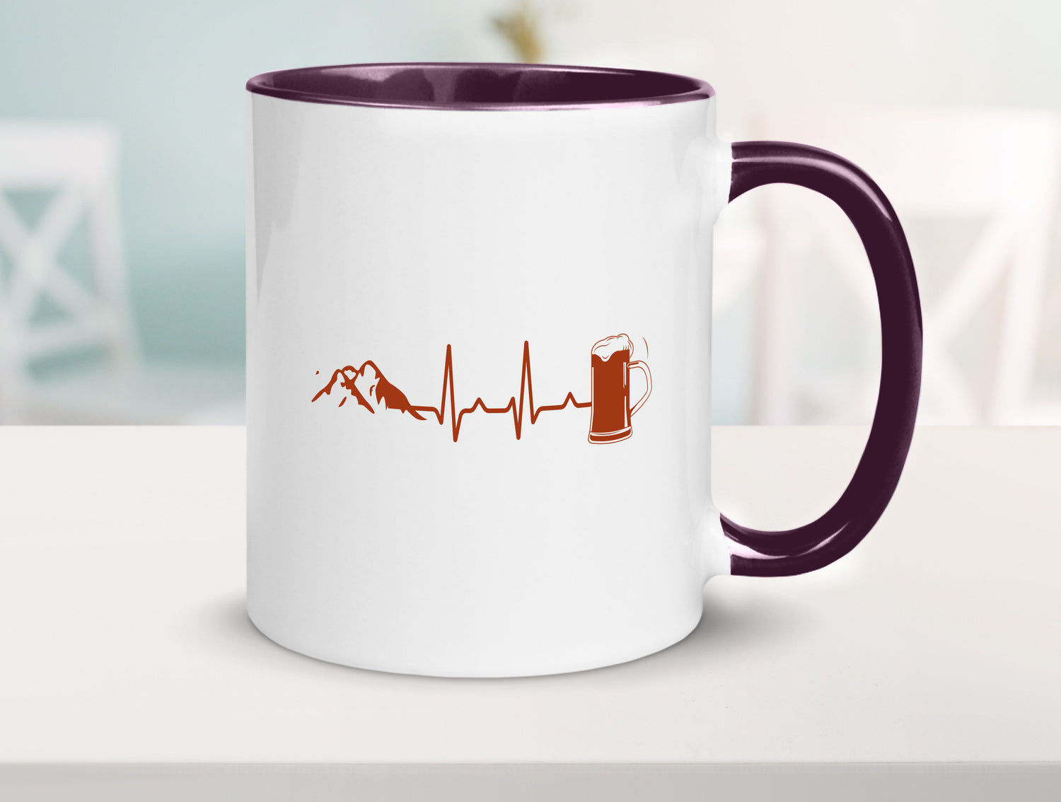 Berge und Bier | Wandern Wanderer Biertrinken Geschenkidee Humor Tasse