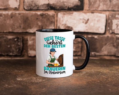 Im Universum: Brauerin | Bier Brauerei lustiger Spruch Geschenk Humor