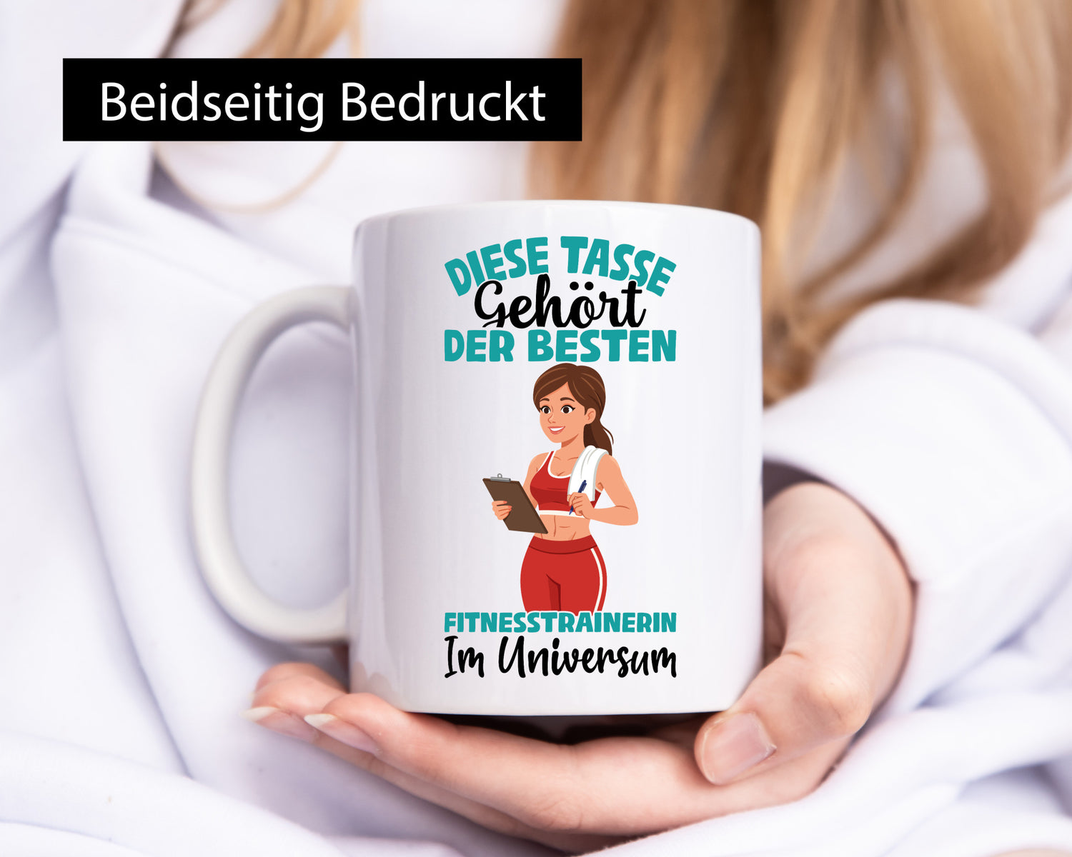 Im Universum: Fitnesstrainerin | Trainerin Sport lustig Humor Geschenkidee