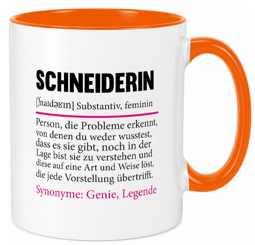 Schneiderin | Spruch Beruf Schneiderei Humor v2 Geschenk Arbeit Kollegen Büro Tasse