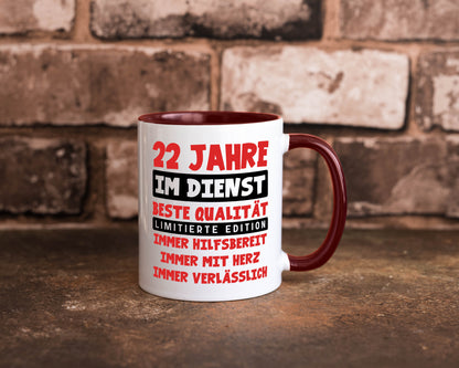 22 Jahre im Dienst | Jubiläum Arbeit v9 lustiger Spruch Geschenk Kollegen Büro
