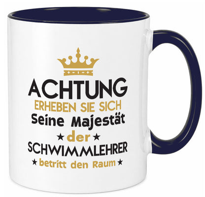 Seine Majestät Schwimmlehrer | Lehrer Schüler schwimmen Geschenkidee Humor Tasse