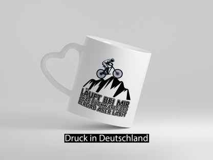 Läuft bei mir | Pechvogel Tasse Radfahrer Statement Humor Geschenkidee