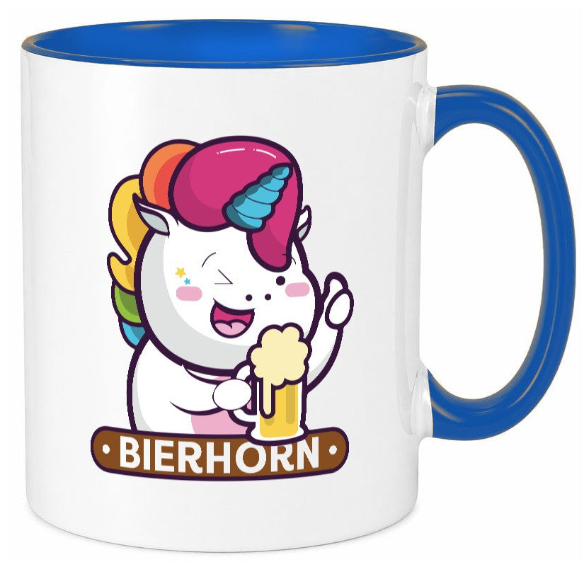 Bierhorn | Einhorn Bierglas Geschenk Humor Geschenkidee lustiger Spruch Tasse