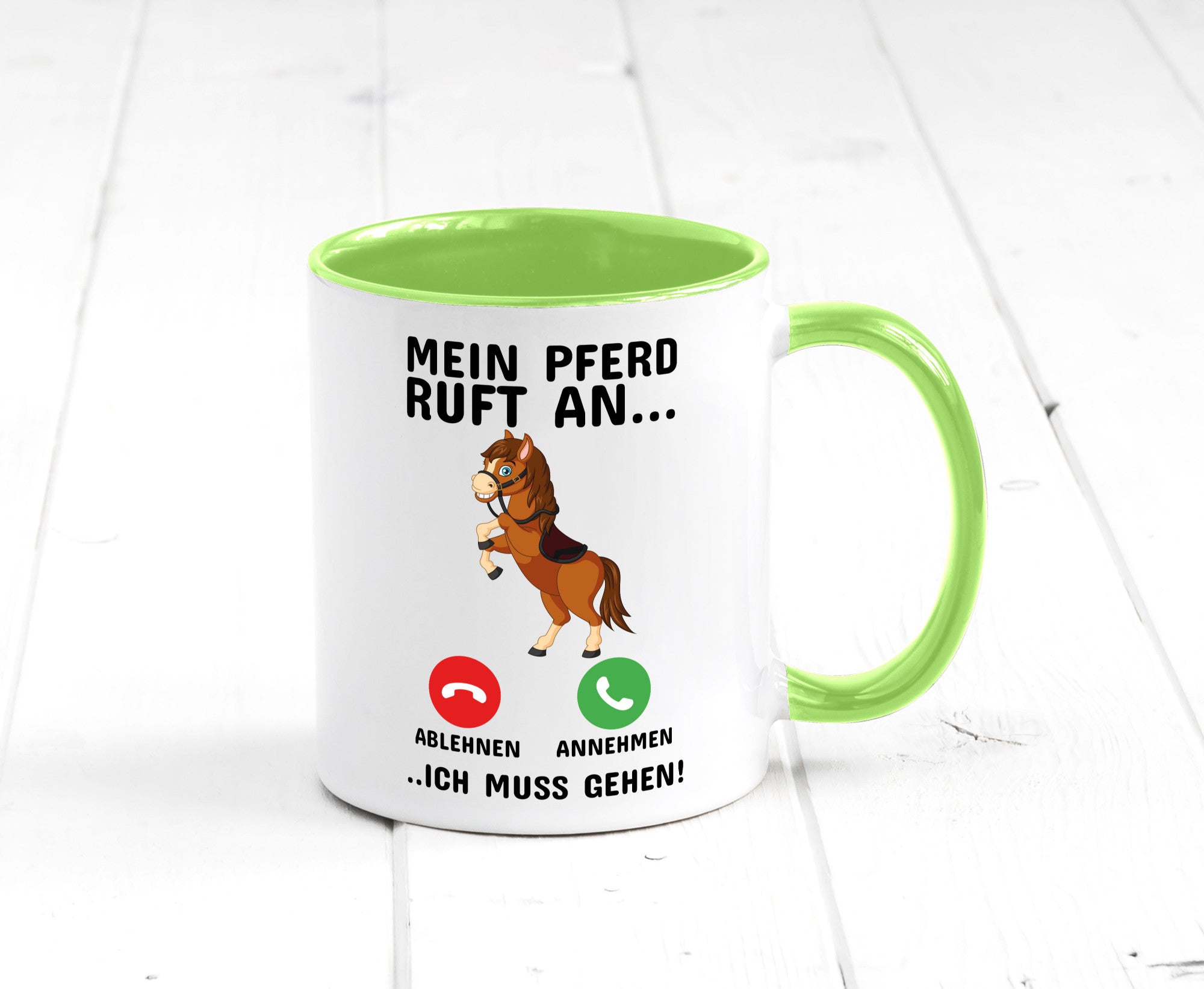 Mein Pferd ruft an Humor Geschenkidee Tasse