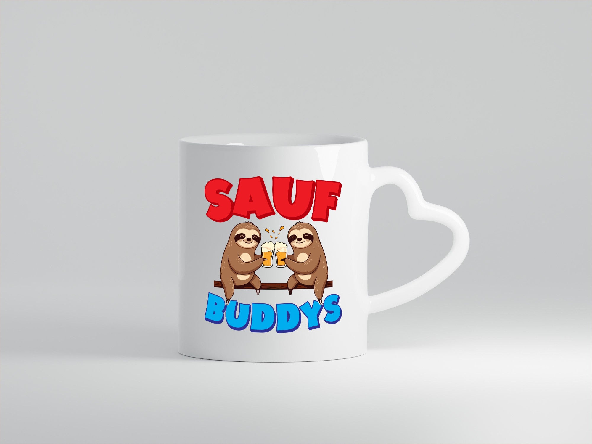 Saufbuddy | Saufen Party Faultier v2 lustig Tierliebhaber Humor Geschenk Tasse