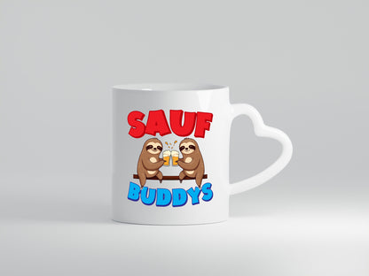 Saufbuddy | Saufen Party Faultier v2 lustig Tierliebhaber Humor Geschenk Tasse